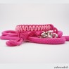 Licol éthologique Fuchsia taille Cob + Rênes fines 3m